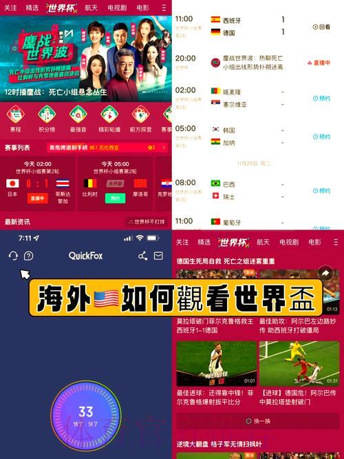 世界杯实时直播与比分平台汇总，随心选择畅享观看